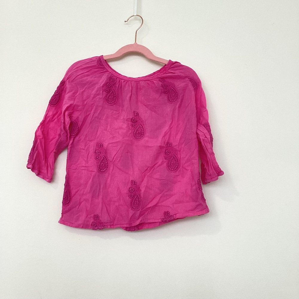 Embroidered pink shirt